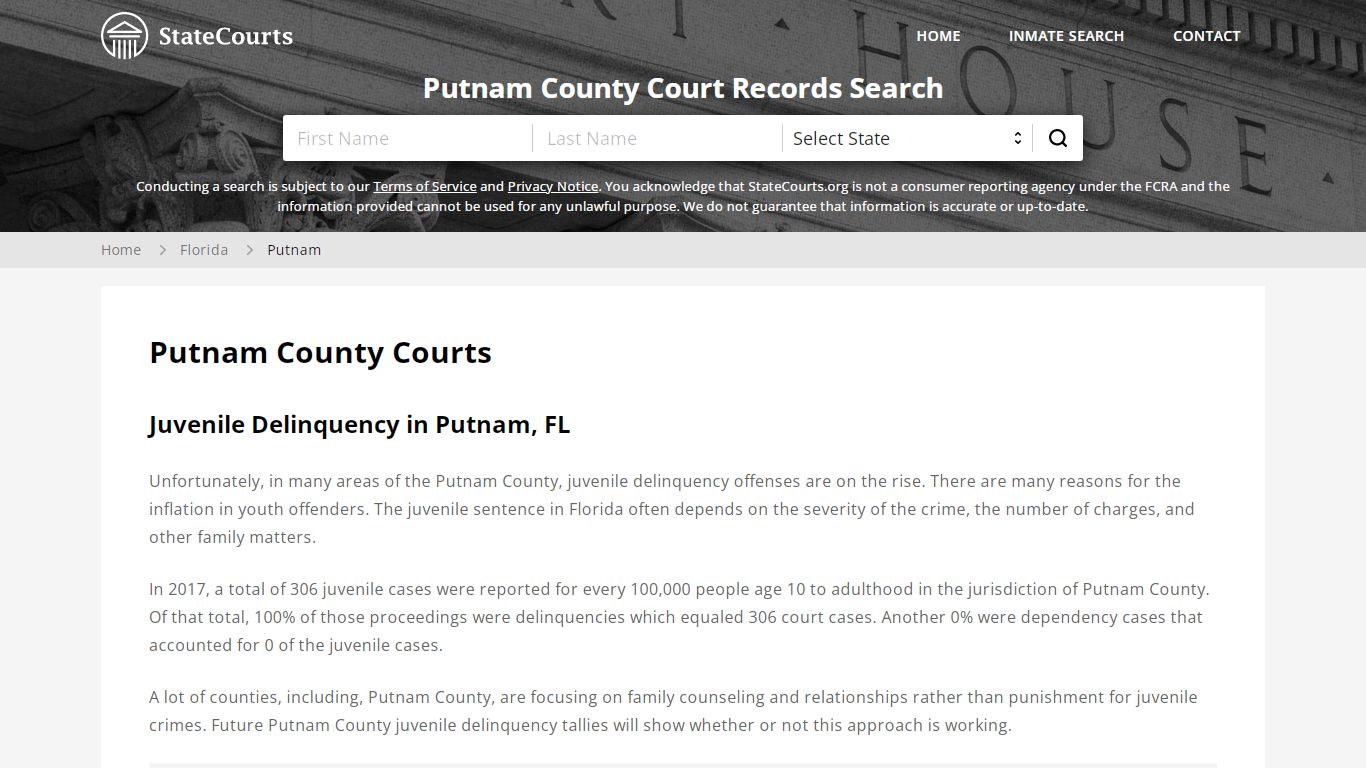 Putnam County, FL Courts - Records & Cases - StateCourts